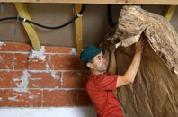 Hanging Langford tapered roof insulation